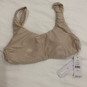 Pilyq Women's Sparkling Nude Bikini Top